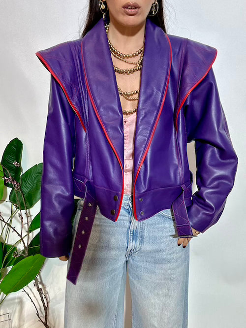 Futura electric purple & red crop